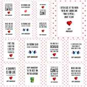 funny rude anniversary card, rude wife card, rude husband card, c*nt card, dickhead card, cheeky card, girlfriend, boyfriend, 15 designs