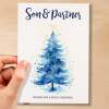 Christmas Card For Son and Partner Card For Him Xmas Card for Son Christmas Card for Loved One Family Card Christmas Tree Card - Large (5x7) / Blank Message