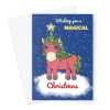 Festive Unicorn Magical Christmas Card - A5 Portrait - 1 Card