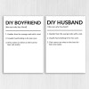 DIY Husband, Do It Yourself Husband, Boyfriend funny, humour dictionary definition Valentine's Day card (Size A6/A5/A4/Square 6x6") - A6: Single card - Boyfriend