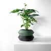 The Grafel Planter Pot with Drainage Tray & Stand Included - Matte Dark Green - 3"