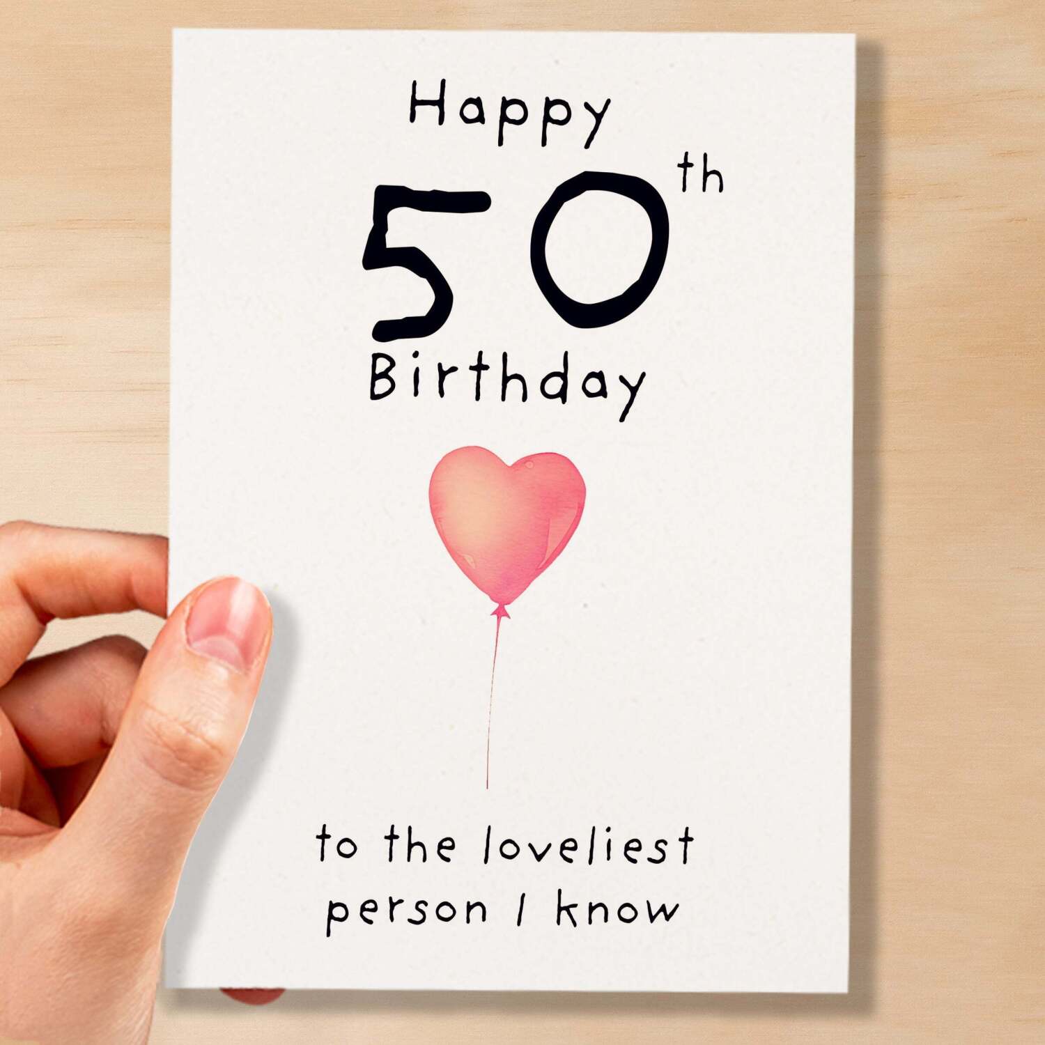 50th Birthday Card for Her Birthday Card Wife 50th Birthday Card For Sister Birthday Card 50 th Birthday Card For Friend - Small (4x6) / Blank Message