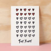 10th Wedding Anniversary Card For Wife Anniversary Card for Husband or Boyfriend Anniversary Card For Girlfriend Tenth Anniversary Ten Year