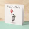 Birthday Card for Child Birthday Card For Kids Birthday Card For Her or Him Cute Koala Birthday Card With Birthday Balloons For Boy or Girl - Square (6x6) / Blank Message