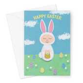 Cute Easter Bunny Costume Card