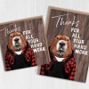 Thanks for all your hard work beaver in clothes thank you card for staff, colleague, employee, friend, student, pupil (Animalyser) - A6: Single card