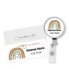 Hello My Name is Badge Boho Rainbow Designs with ID Badge Reel Personalised Name Badge #hello my name is Badge, Nurse Badge, Nurse Badges - Standard Name Badge - Boho Rainbow 1