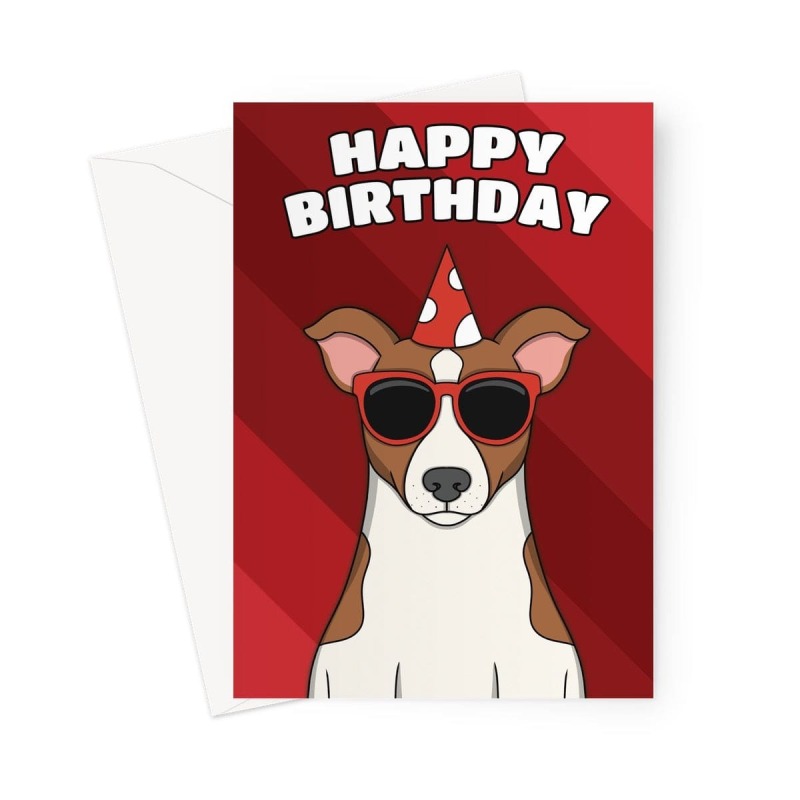 Jack Russell Dog Birthday Card - A5 Portrait - 1 Card