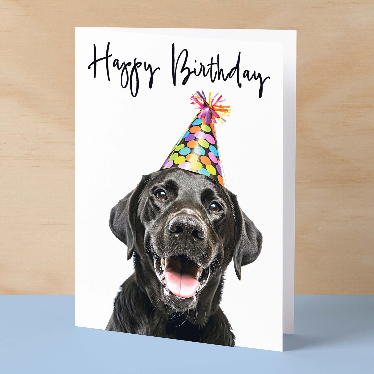 Birthday Card For Her Card For Friend Mum or Sister Birthday Card For Him Brother Dad Happy Birthday Card of Labrador Dog Fun Birthday Card - Small (4x6) / Blank Message