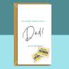 Funny Dad Birthday Card - For Him - Personalised inside for Dad on his birthday - 40th, 45th, 50th, 60th, or any other birthday - Blank inside - Small