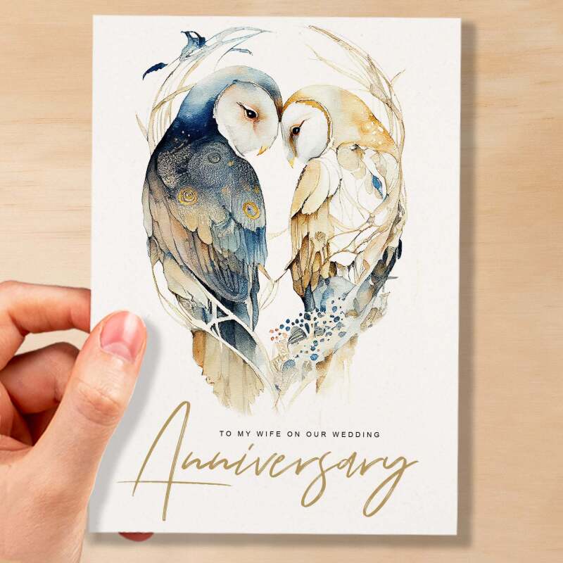 Anniversary Card For Wife Anniversary Card To My Wife Wedding Anniversary Card For Her Wife Anniversary Card - Small (4x6) / Blank Message