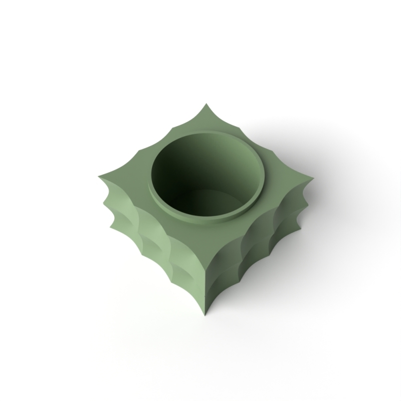 The Averth Planter Pot with Drainage Tray & Stand Included - Matte Dark Green - 3"