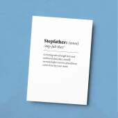 Birthday Card For Stepdad Fun Dictionary Quote Card For Stepfather Custom Message Card For Stepdad Funny Birthday Card