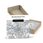 Manchester Map Coasters, Manchester Art, England Manchester Map Coasters, Coasters, Travel Gift, Housewarming Gift