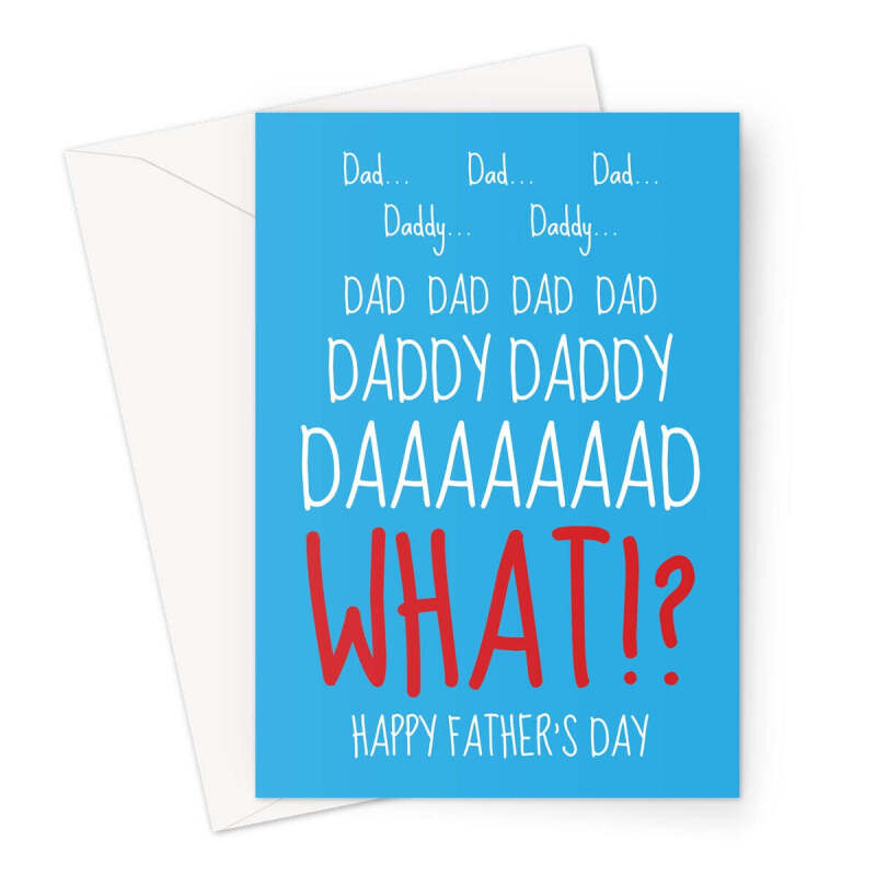 Nagging Child Father's Day Card - Dad Daddy - A5 Portrait - 1 Card