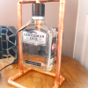 Gentleman Jack  - Copper frame Bottle table lamp - Original - Upcycled - Man/She Cave - Fathers/Mother Day - Gifts For Him/Her