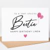 Bestie Birthday Card, Happy Birthday Bestie Card, Birthday Card For Bestie, Best Friend Birthday Card, Personalised Best Friend Birthday - A6 - 4.1" x 5.8"