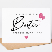 Bestie Birthday Card, Happy Birthday Bestie Card, Birthday Card For Bestie, Best Friend Birthday Card, Personalised Best Friend Birthday