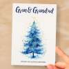 Christmas Card For Gran and Grandad Card For Granparents Xmas Card For Gran & Grandad Christmas Card for Loved Ones Christmas Tree Card - Large (5x7) / Blank Message