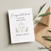 New Home Card - Congratulations, Good Luck Card, Congratulations in your new home. Personalised New Home Card. Congratulations New Home Card