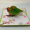 Handmade Love Birds Pop Up Card