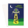 UFO Alien 8th Birthday Card - A5 Portrait - 1 Card