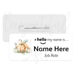 #hello my name is... Name Badge - Pastel Pumpkins