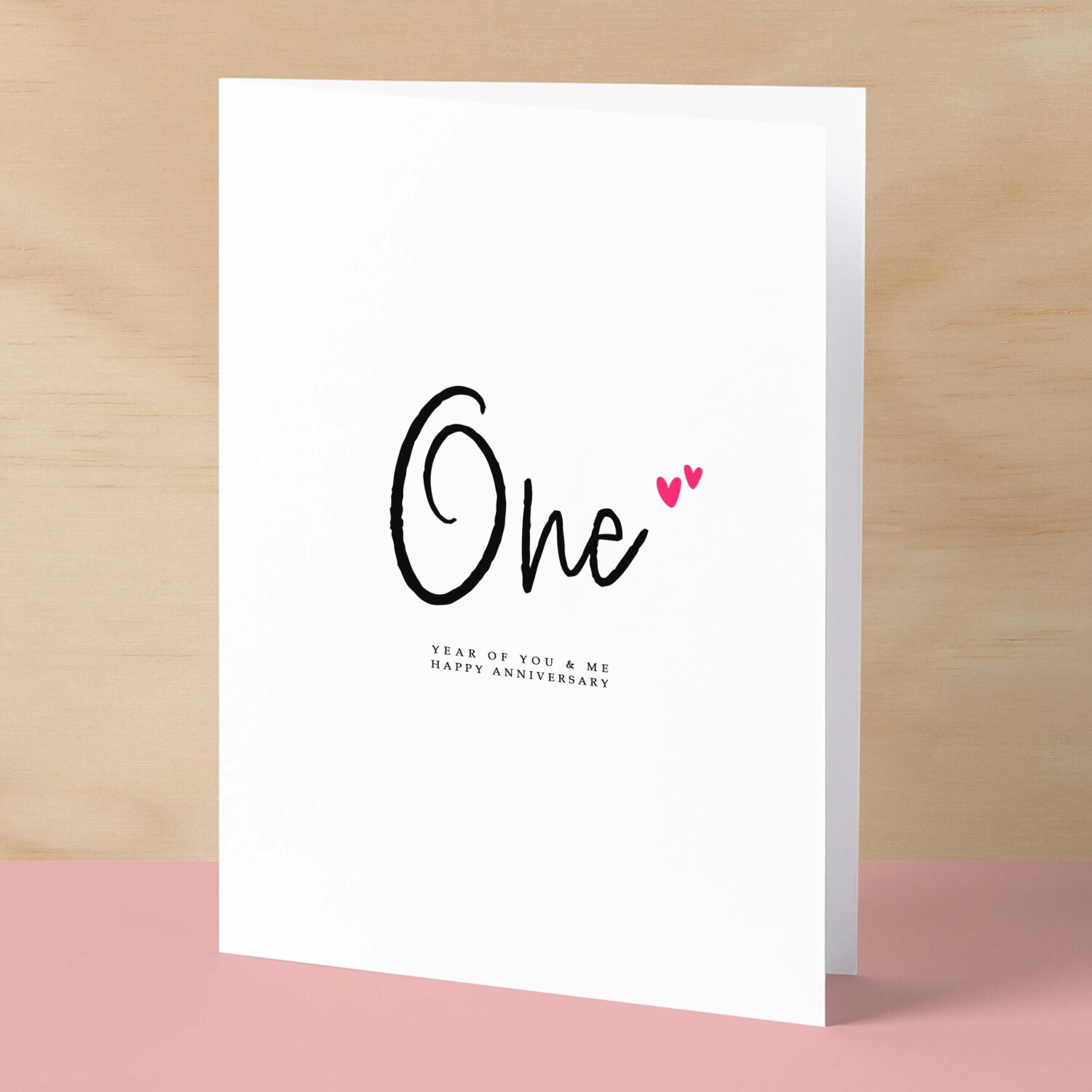 One Year Anniversary Card For Husband 1 Year Anniversary Card Boyfriend or Girlfriend Wedding Anniversary Card For Wife - Small (4x6) / Blank Message