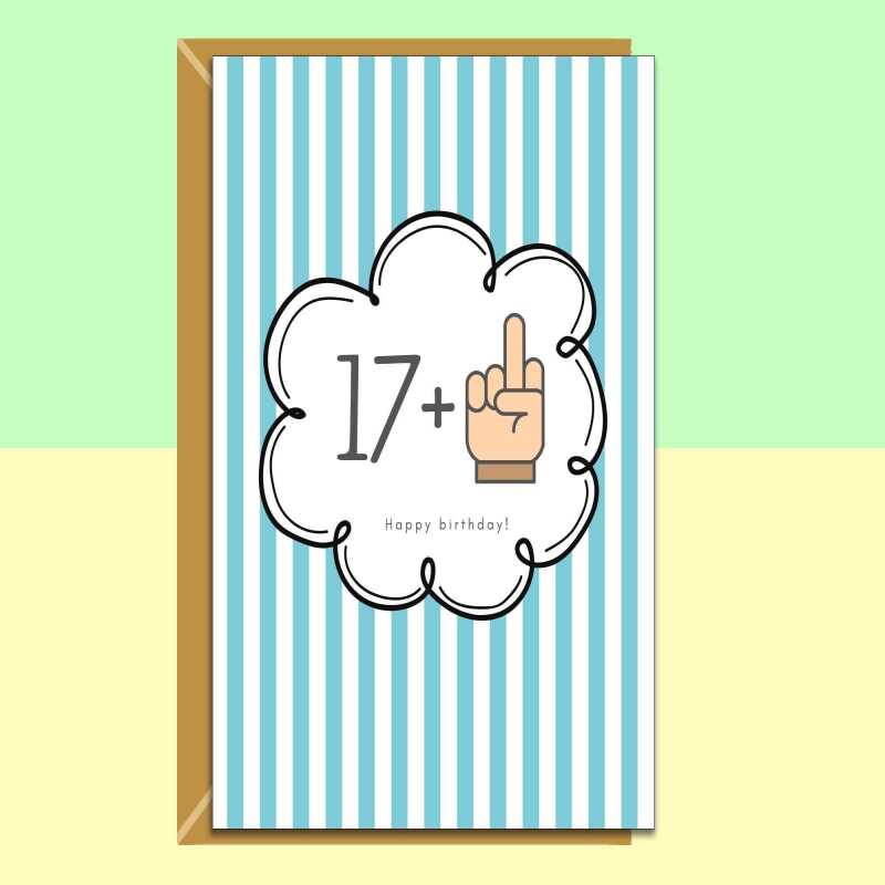 Funny 18th Birthday Card for Him or For Her - Personalised if required - Ideal for son, daughter, friend, nephew, niece, brother, sister - Blank inside - Regular - Matte Card