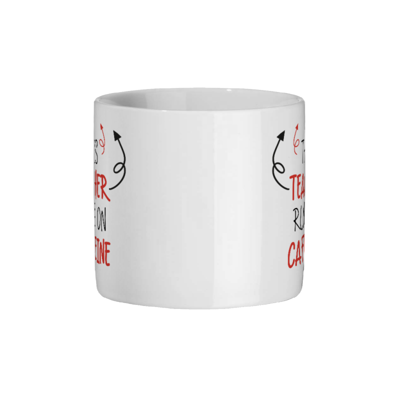 This Teacher Runs On Caffeine Mug - Appreciation Gift - Default Title