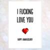 ANNIVERSARY I fucking love you ANNIVERSARY card