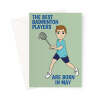 CC0859 - Badminton Greeting Card For A May Birthday Greeting Card - A5 Portrait - 1 Card