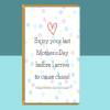 Funny Mother's Day From Bump Card - For mum's to be - Can be Personalised inside - Pregnant - on Mothers Day - Ideal for expectant mums - Blank inside - Large