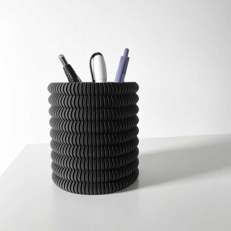 The Lonu Pen Holder | Desk Organizer and Pencil Cup Holder - Matte Dark Green