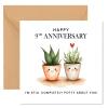 9 Year Anniversary Card For Husband, Wife 9th Anniversary Card, Happy 9th anniversary 9 year Card Funny Greeting Card wife husband