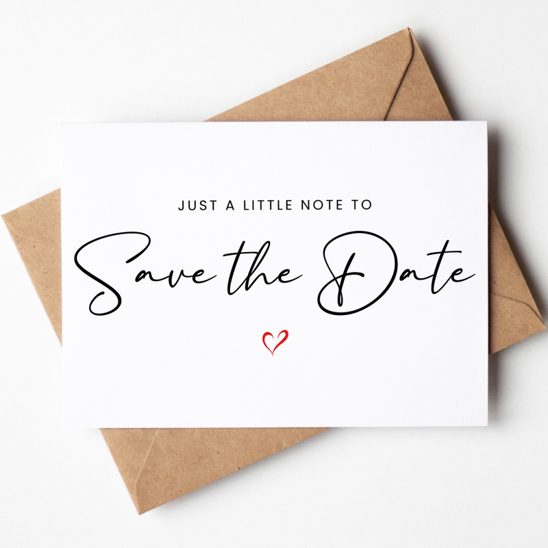 Just a little note to Save the Date Baby Announcement Card - A6 - 4.1" x 5.8"
