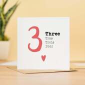 3 Year Anniversary Card 3 Year Card For Husband 3rd Anniversary Card For Wife Anniversary Card For Boyfriend or Girlfriend 3 Year Card