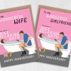 You deserve a nice relaxing bath funny wife, girlfriend, toilet humour anniversary card from husband, boyfriend (Size A6/A5/A4/Square 6x6") - A6: Single card - Girlfriend