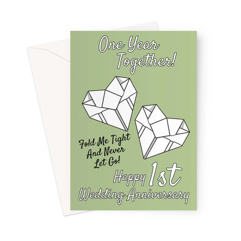 1st Wedding Anniversary Card - Paper - A5 Portrait - 1 Card