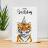 Birthday Card For Him or Her Of A Tiger Illustration For Him or Her Birthday Gift - Portrait (5x7) / Blank Inside