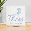 Personalisable 3rd Birthday Card For Boy Three Year Old Birthday Card Custom Card For Third Birthday For Boy Happy 3rd Birthday Card - Square (5.5x5.5) / Blank Inside
