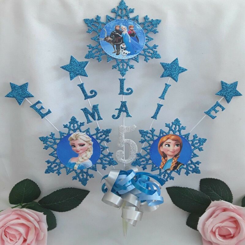 Handmade Personalised Frozen Inspired Cake Topper,Frozen Inspired Birthday Decor - 1-6