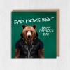 Dad knows best cute bear in clothes Father's Day card for dad, daddy, father from son, daughter (Animalyser) (Size A6/A5/A4/Square 6x6") - A6: Single card