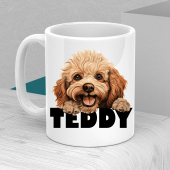Personalised Dog Breed & Name Design Ceramic Mug