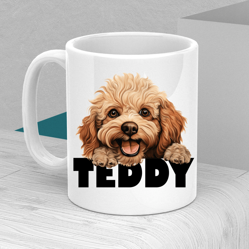 Personalised Dog Breed & Name Design Ceramic Mug