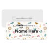 #hello my name is... Name Badge - Cute Safari Rainbow Animals