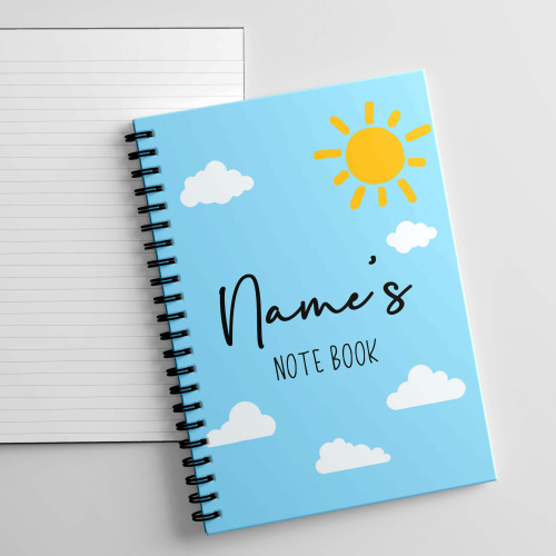 A5 Personalised Sunshine Notebook Nurse Gift Set, Teacher Note Book, Sunshine Note Book.