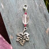 Clear Quartz bag/purse charm