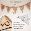 Personalised bunting with wooden letters for nursery decor. Name bunting. Wooden name sign. Wooden lettering. Wooden letters for wall - 1 letter - Oak flg/Walnut ltr