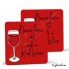 Red Wine Hand Drawn Coaster - Home Bar - Birthday Gift. Secret Santa - Hand Drawn Red Wine Coaster Personalised Drink Coasters - Single Coaster